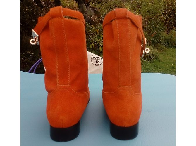 Kelly Hermès Botas de tornozelo Laranja - vista 3