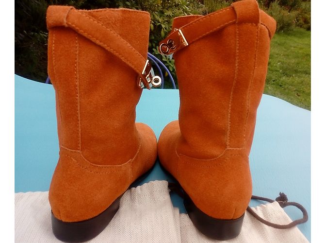 Kelly Hermès Botas de tornozelo Laranja - vista 6
