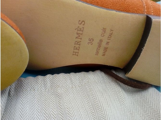 Kelly Hermès Botas de tornozelo Laranja - vista 8