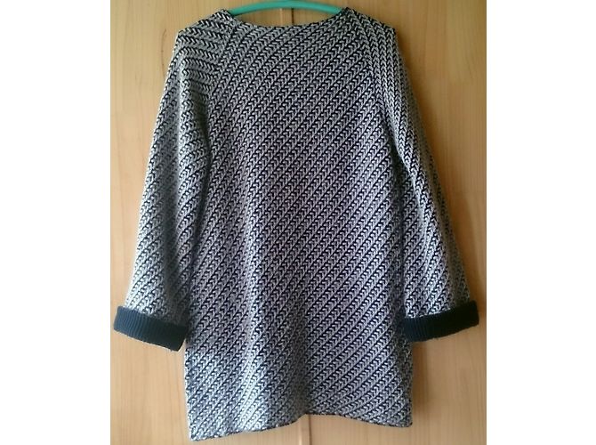 Cappotto Roberto Collina in lana e mohair chevron blu navy - vista 2