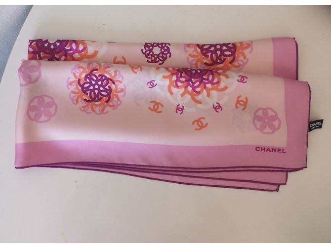 Chanel Lenços de seda Multicor - vista 2