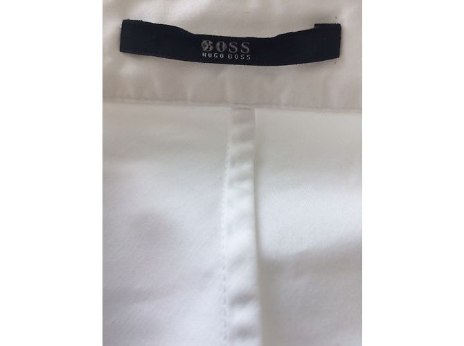 Blusa Hugo Boss blanca de algodón con manga larga Blanco - vista 3