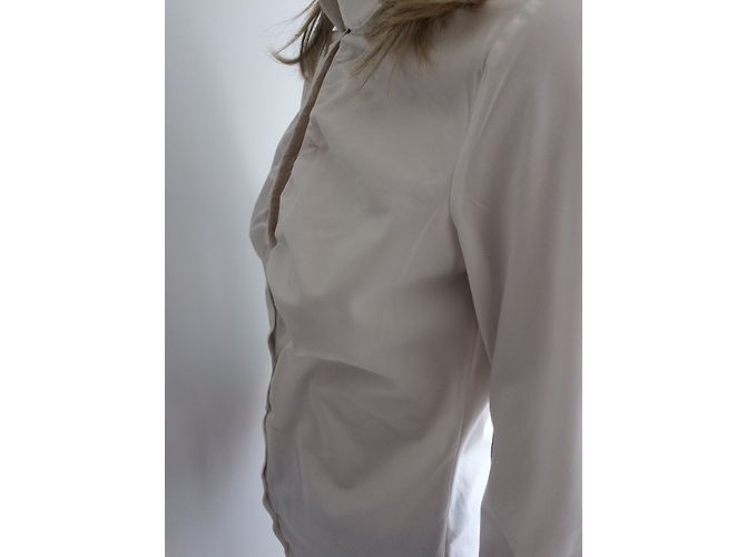 Blusa Hugo Boss blanca de algodón con manga larga Blanco - vista 6