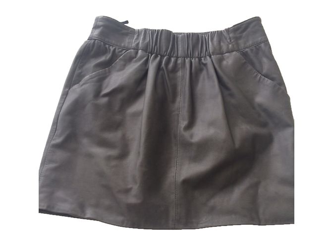 Falda corta de piel gris Hôtel Particulier - vista 2