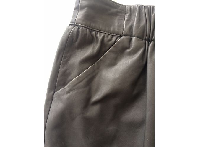 Falda corta de piel gris Hôtel Particulier - vista 4