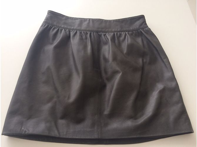 Falda corta de piel gris Hôtel Particulier - vista 7