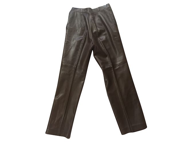Hermès Pantalones, polainas Marrón oscuro - vista 2