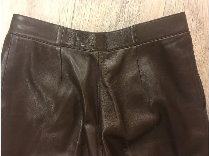 Hermès Pantalones, polainas Marrón oscuro - vista 6