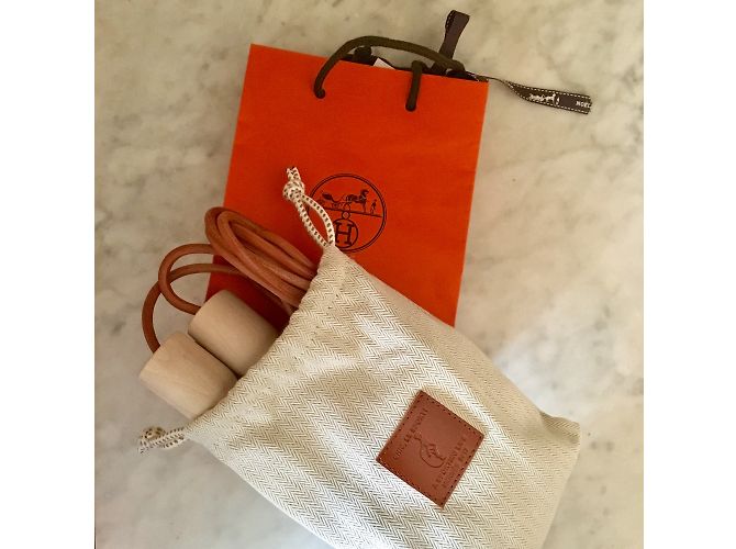 Hermès Cuerda saltar Beige - vista 8