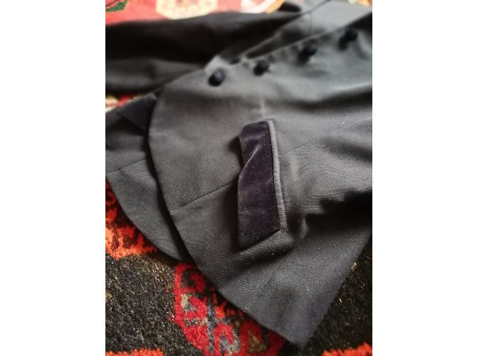 Blazer Bonpoint in lana blu navy - vista 11
