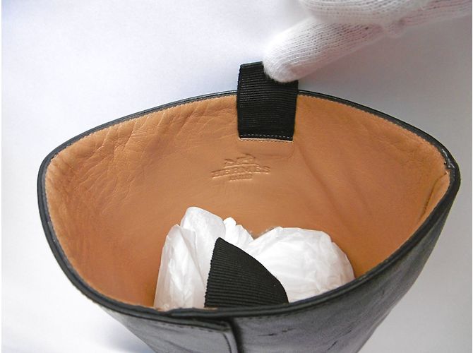Hermès Lederstiefel mit niedrigem Absatz Schwarz - Ansicht 13