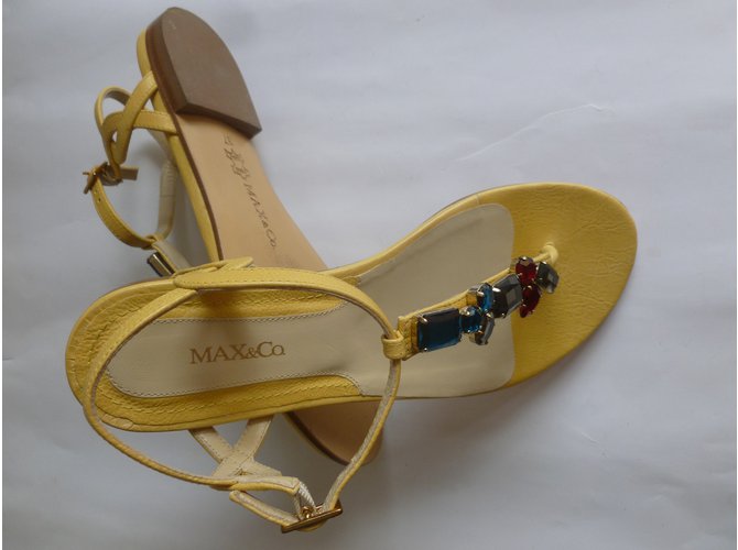 Max & Co Sandali in vera pelle Giallo - vista 10