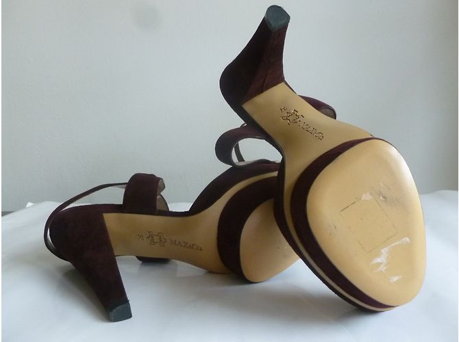 Max & Co High Heel Sandalen Wildleder Pflaume - Ansicht 4