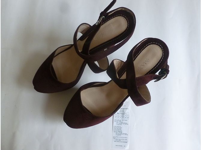 Max & Co High Heel Sandalen Wildleder Pflaume - Ansicht 7