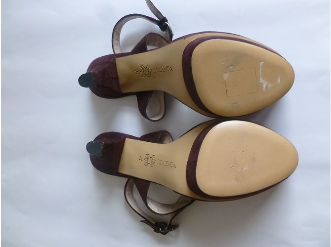 Max & Co High Heel Sandalen Wildleder Pflaume - Ansicht 8