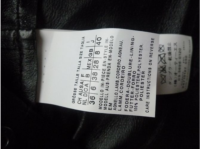 Cappotto Sportmax in pelle d'agnello nero - vista 10