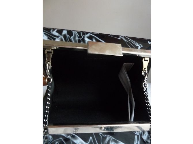 Clutch Zara in plastica nera Nero - vista 6