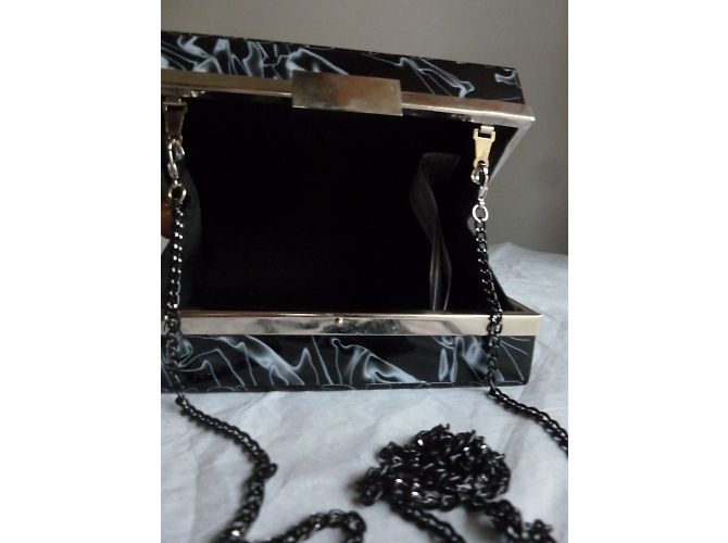 Clutch Zara in plastica nera Nero - vista 7