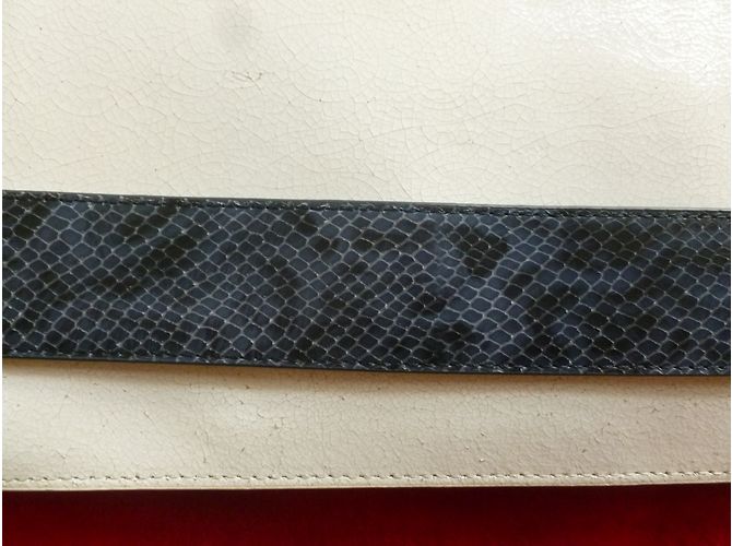 Zara echte lederne kupplung Weiß Blau - Ansicht 9