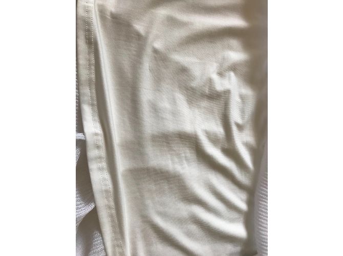 Sandro Sommerkleid Weiß mit Rot Blauem Streifen Muster Größe 2 - Ansicht 6