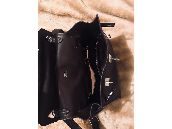 Borsa a tracolla Hermès in pelle Taurillon Clemence marrone - vista 4