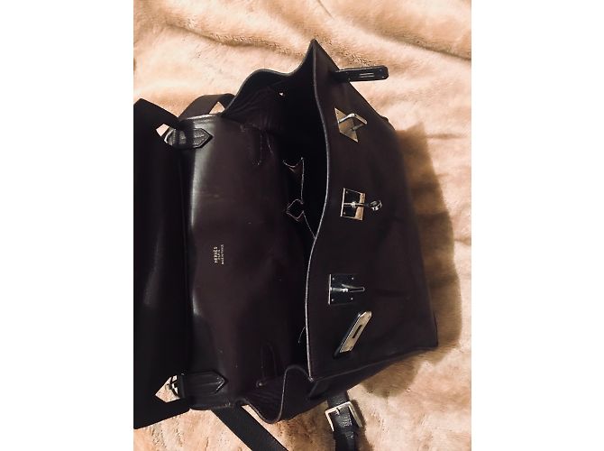 Borsa a tracolla Hermès in pelle Taurillon Clemence marrone - vista 5