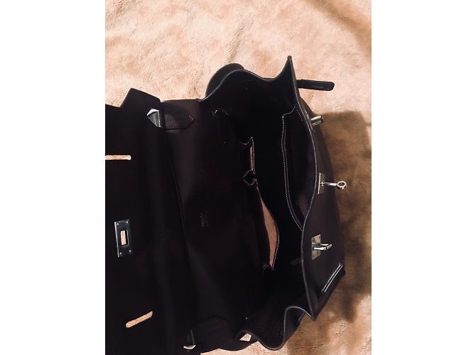 Borsa a tracolla Hermès in pelle Taurillon Clemence marrone - vista 7