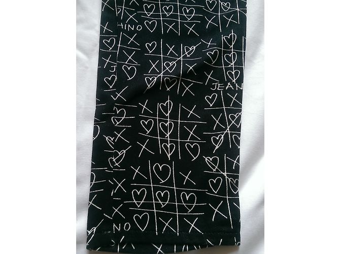 Vaqueros Moschino Negros de Algodón con Corazón Blanco - vista 7