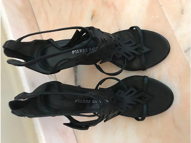 Sandali Stiletto Pierre Balmain in pelle nera Nero - vista 2