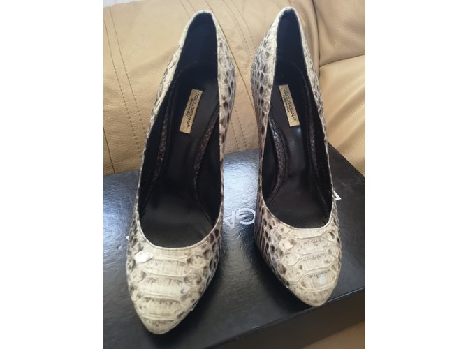 Dolce & Gabbana Python Heels Grey - view 3