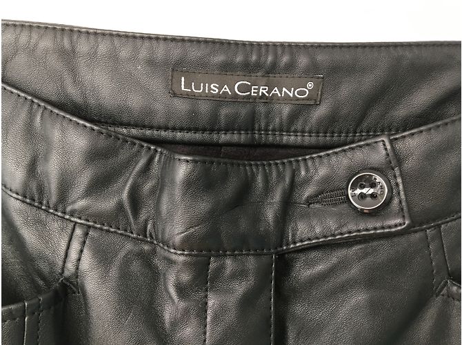 Luisa Cerano Schwarze Hose mit Cut-outs Größe 40 - Ansicht 3