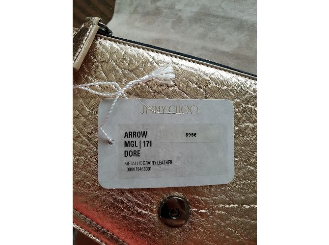 Borsa a mano Jimmy Choo Arrow Pelle Oro D'oro - vista 7