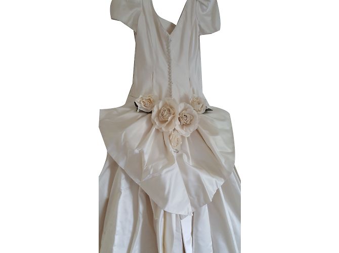 Christian Dior Brautkleid aus Seide Creme - Ansicht 2