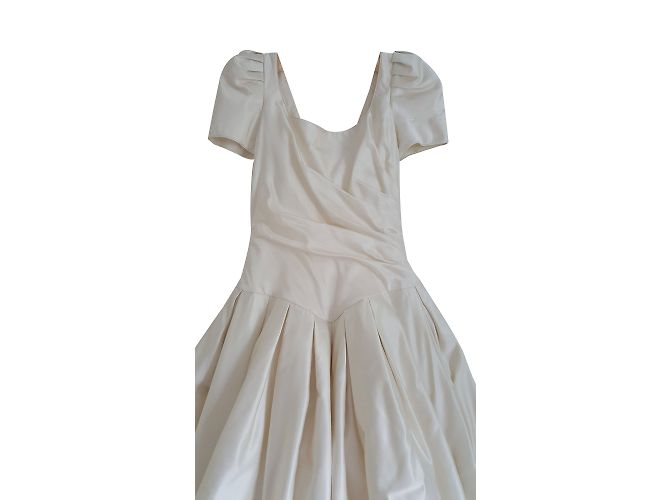 Christian Dior Brautkleid aus Seide Creme - Ansicht 3