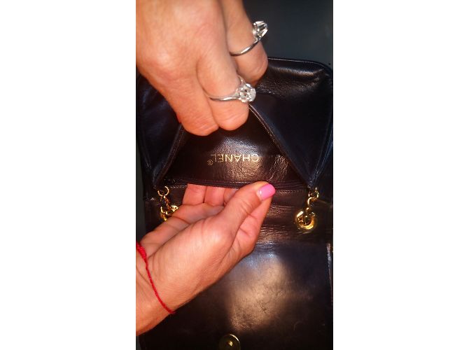 Borsa a mano Chanel in pelle nera Nero - vista 3