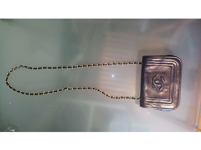 Borsa a mano Chanel in pelle nera Nero - vista 4