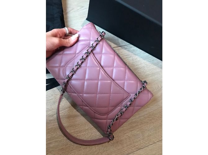 Borsa a mano Chanel Trendy CC Rosa in Pelle - vista 7