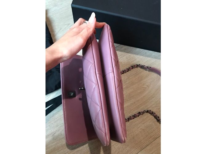 Borsa a mano Chanel Trendy CC Rosa in Pelle - vista 8