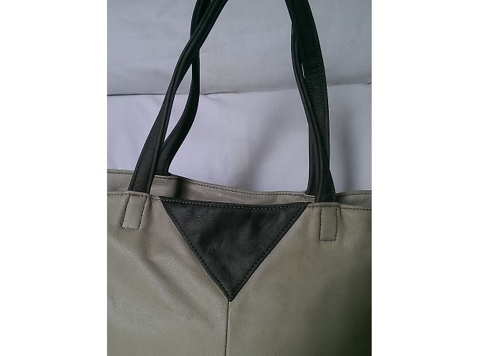 Sac cabas Nat & Nin en cuir marron sable - vue 12