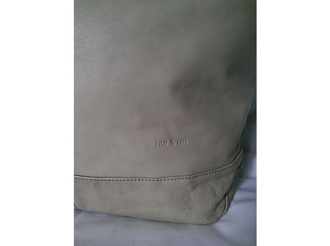 Sac cabas Nat & Nin en cuir marron sable - vue 13