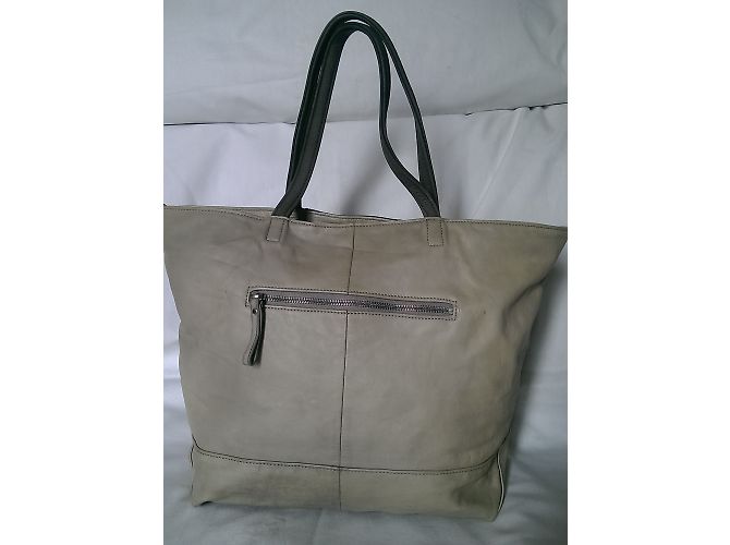 Sac cabas Nat & Nin en cuir marron sable - vue 2