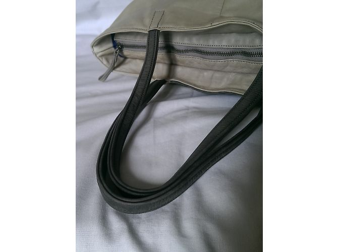 Sac cabas Nat & Nin en cuir marron sable - vue 6