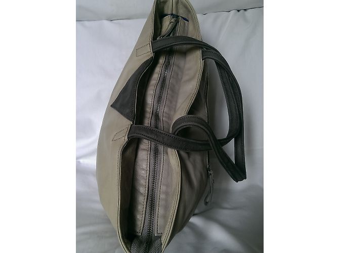 Sac cabas Nat & Nin en cuir marron sable - vue 7