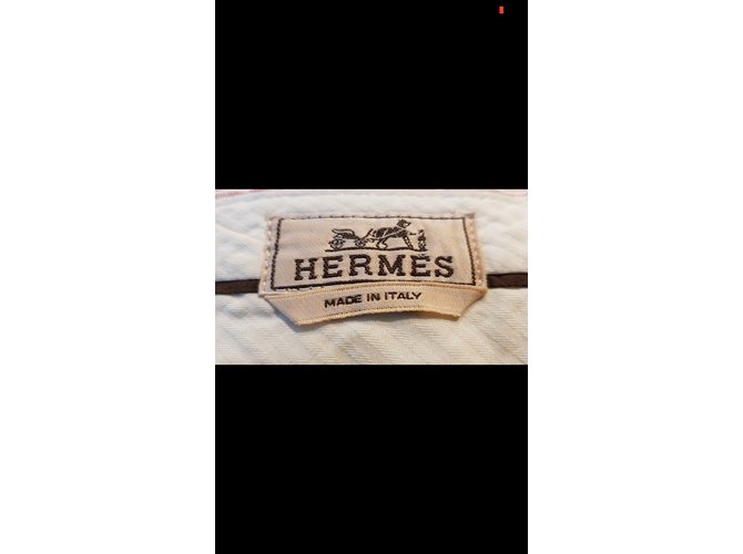 Hermès Pantaloni Rosa Bianco - vista 8