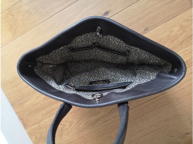 Vanessa Bruno Leder Handtasche Anthrazit Anthrazitgrau - Ansicht 3