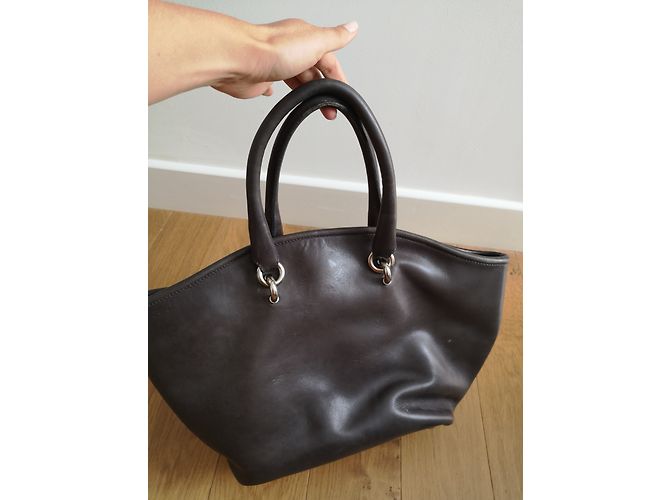 Vanessa Bruno Leder Handtasche Anthrazit Anthrazitgrau - Ansicht 4