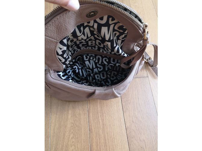 Borsa a mano in pelle Marc by Marc Jacobs beige - vista 3