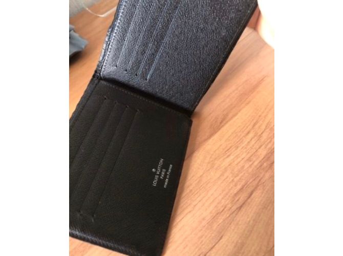 Portafoglio Louis Vuitton Damier Graphite Nero - vista 3