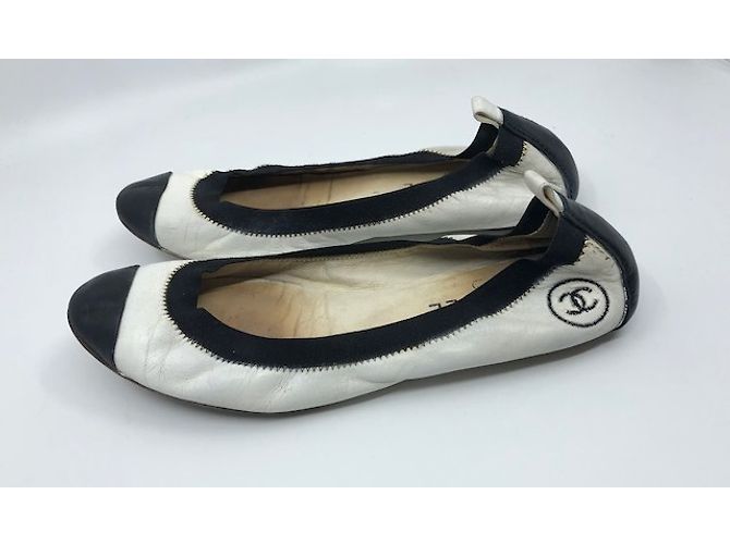 Chanel Bailarinas Negro Blanco - vista 14