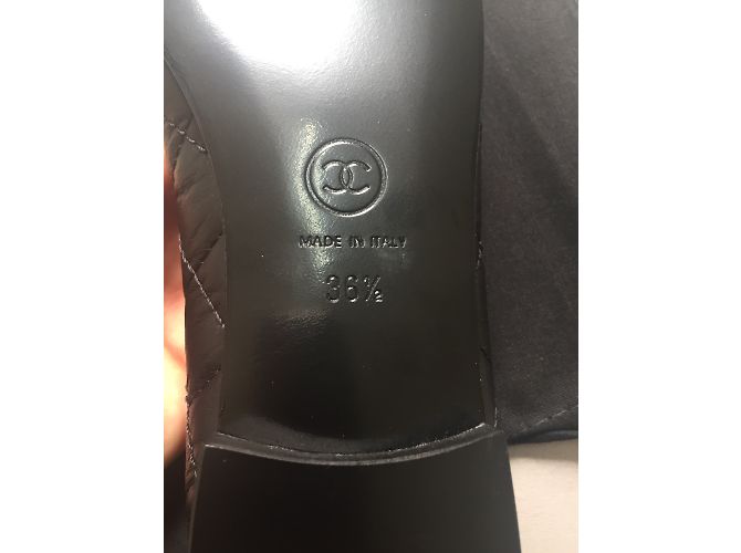 Chanel Gesteppte Ballerinas Schwarz - Ansicht 6